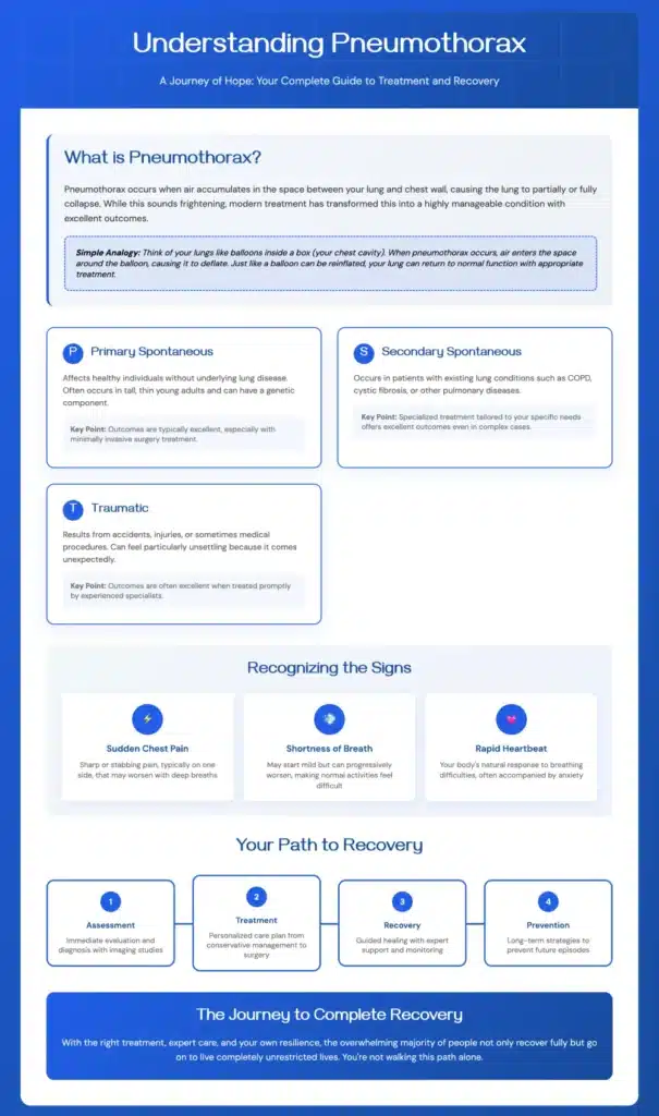 pneumothorax overview infographic