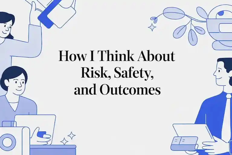 How I Think About Surgery Risk, Safety, and Outcomes 2 Infographic on surgery risk, safety, and outcomes illustrating personalized surgical care.