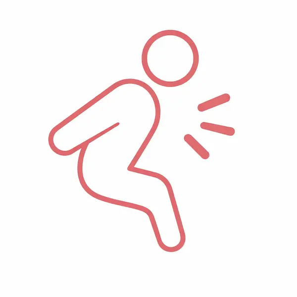 Collapsing figure with heart rhythm lines