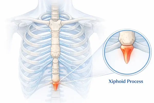 Xiphoid process anatomy — xiphisternum pain focus