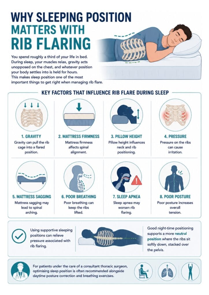 Why sleeping position matters with rib flaring