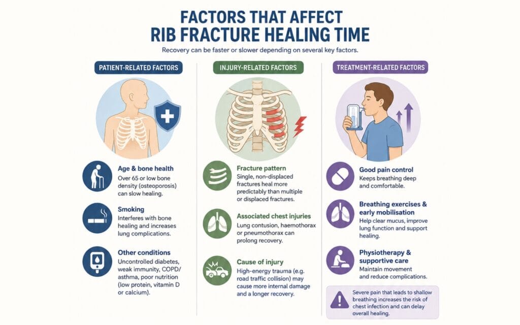 Rib Fracture Healing Time: Can Fractured Ribs Heal on Their Own? 2 Factors that affect rib fracture healing time