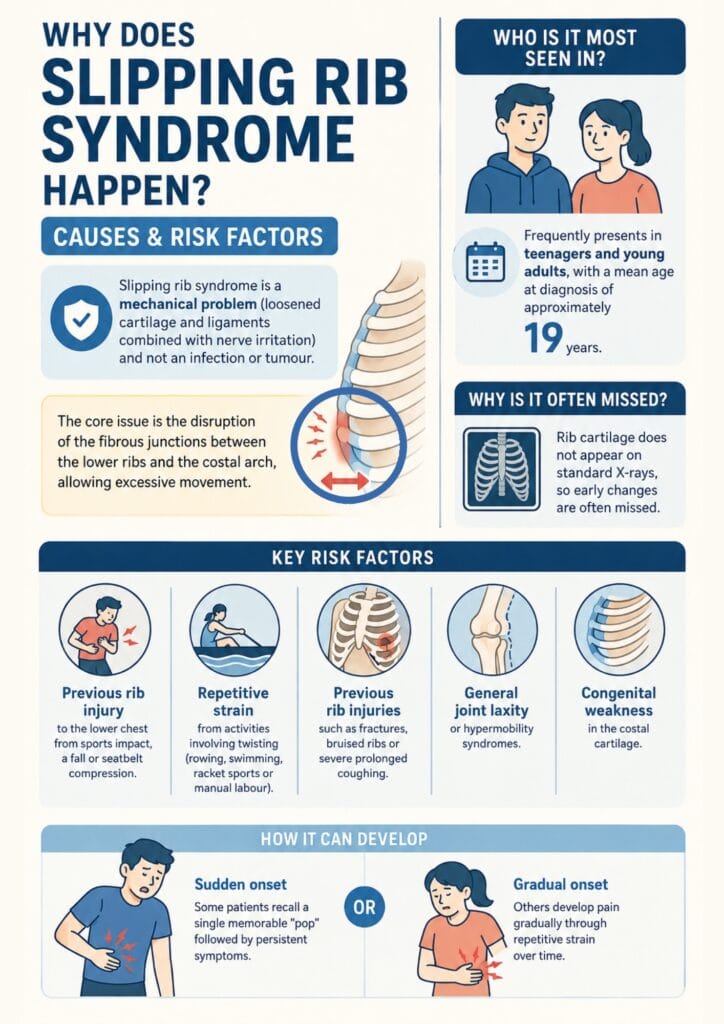 What Does Slipping Rib Syndrome Feel Like? Expert Guide by London Thoracic Surgeon Mr Marco Scarci 2 Why Does Slipping Rib Syndrome Happen