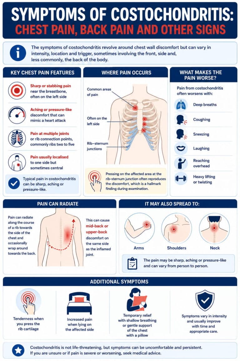 Can Costochondritis Cause Back Pain? Symptoms, Pain Locations and Treatment