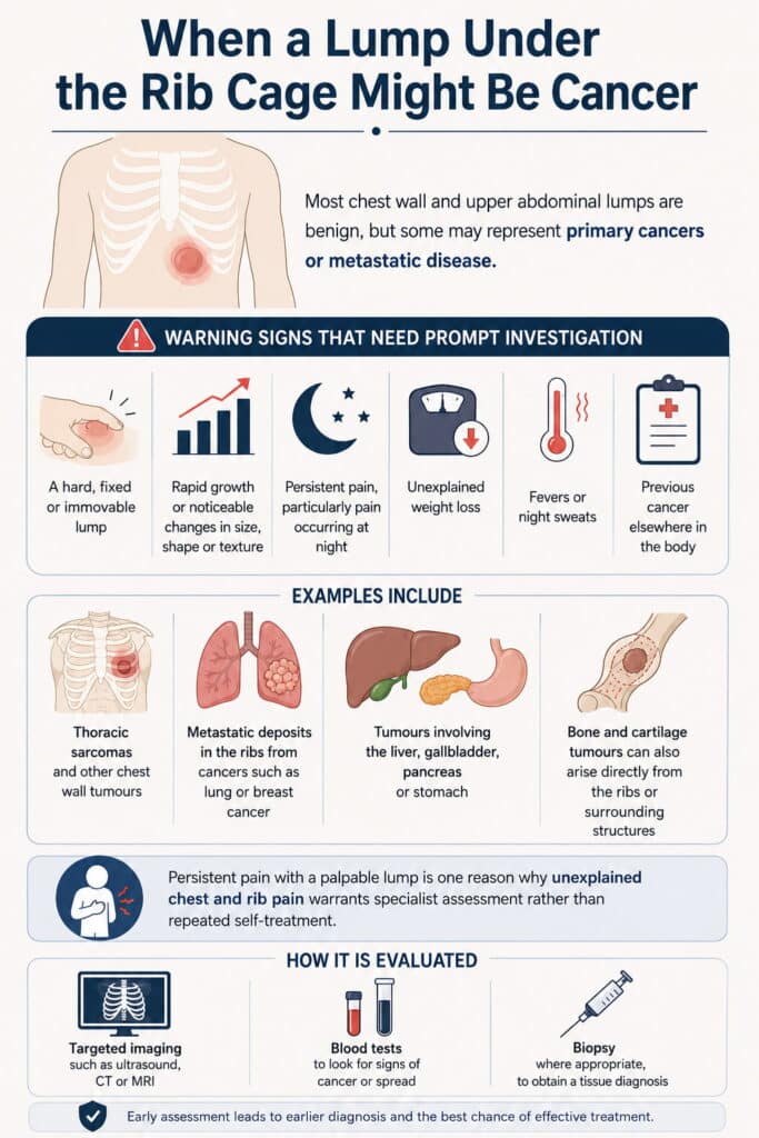 When a Lump Under the Rib Cage Might Be Cancer