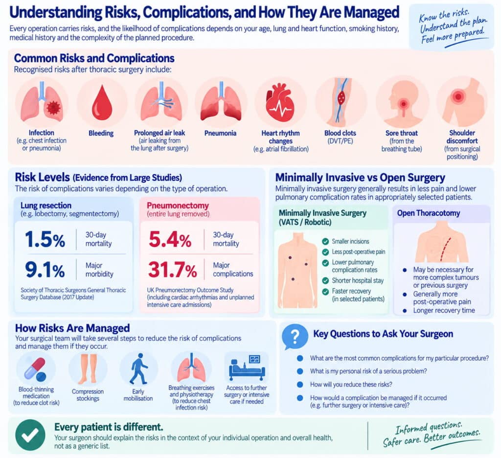 Questions to Ask Before Scheduling Thoracic Surgery 2 Understanding Risks, Complications, and How They Are Managed