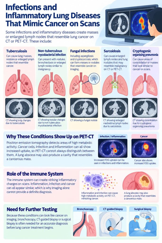 Infections and Inflammatory Lung Diseases That Mimic Cancer on Scans